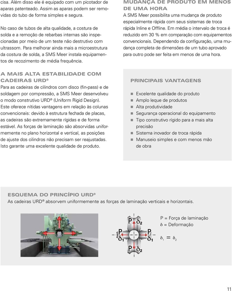 Para melhorar ainda mais a microestrutura da costura de solda, a SMS Meer instala equipamentos de recozimento de média frequência.