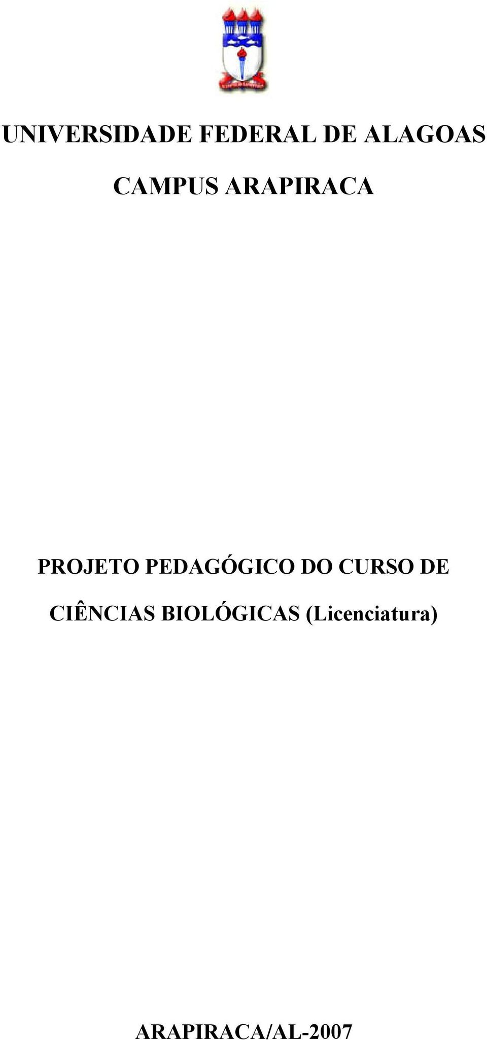 PEDAGÓGICO DO CURSO DE CIÊNCIAS