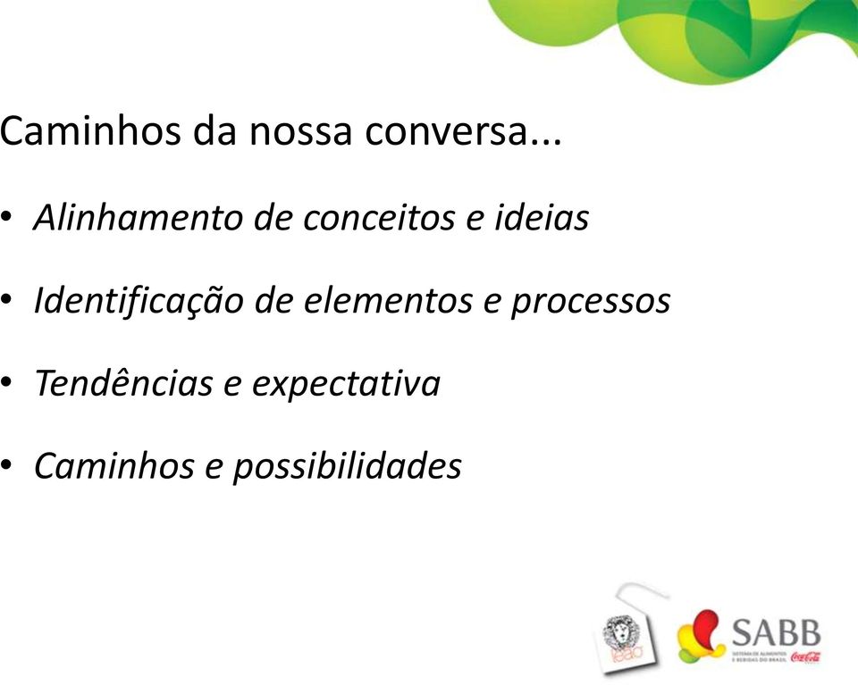 Identificação de elementos e processos