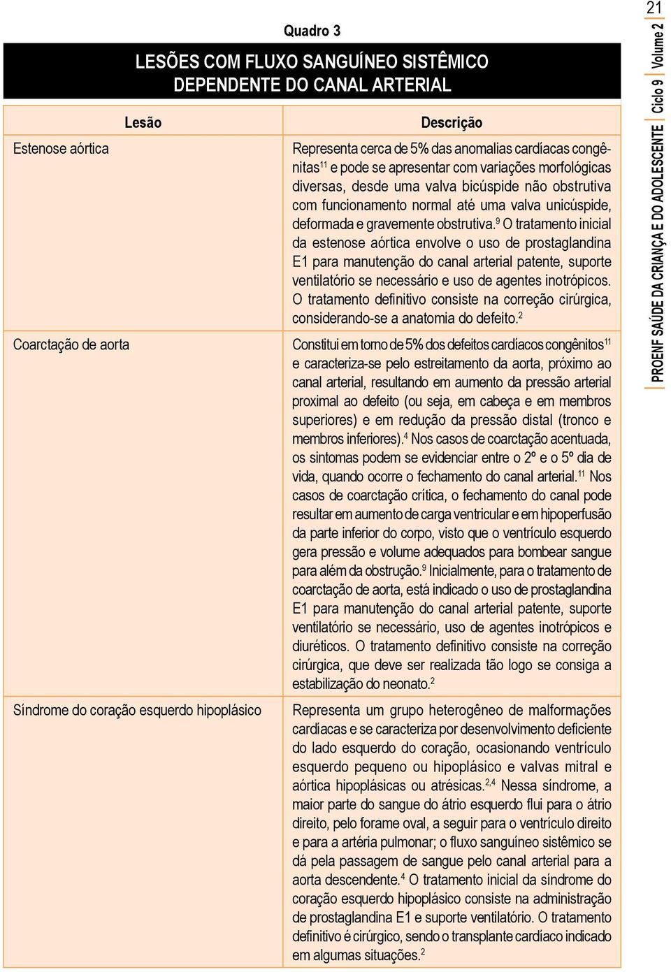 9 O tratamento inicial da estenose aórtica envolve o uso de prostaglandina E1 para manutenção do canal arterial patente, suporte ventilatório se necessário e uso de agentes inotrópicos.