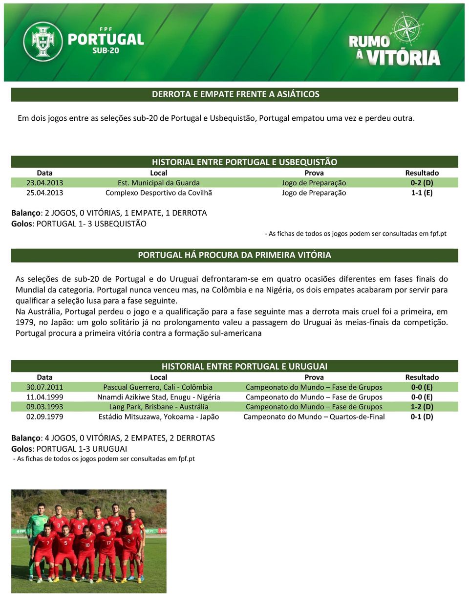 2013 Est. Municipal da Guarda Jogo de Preparação 0-2 (D) 25.04.