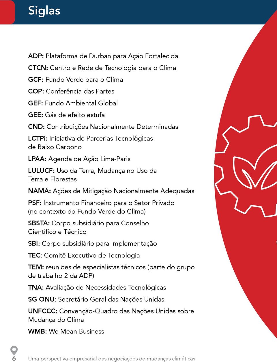 e Florestas NAMA: Ações de Mitigação Nacionalmente Adequadas PSF: Instrumento Financeiro para o Setor Privado (no contexto do Fundo Verde do Clima) SBSTA: Corpo subsidiário para Conselho Científico e