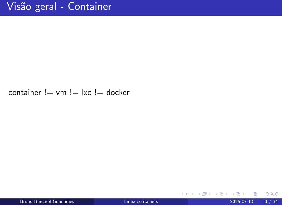 = docker Bruno Barcarol