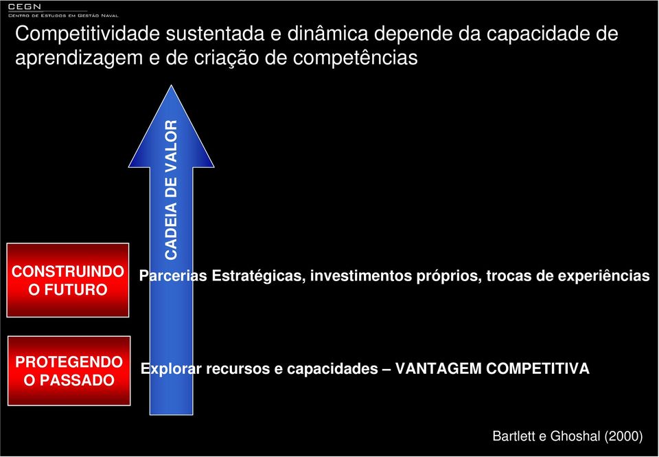 Estratégicas, investimentos próprios, trocas de experiências PROTEGENDO O