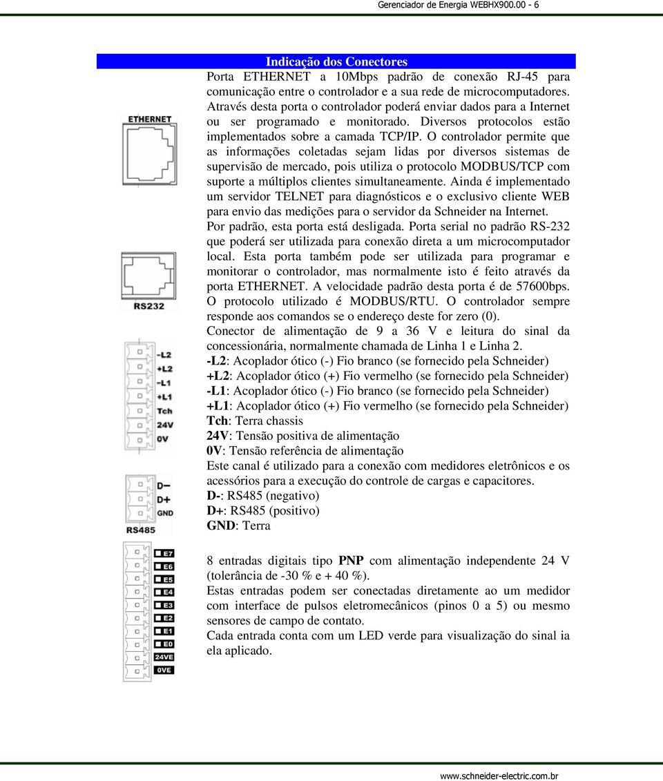 O controlador permite que as informações coletadas sejam lidas por diversos sistemas de supervisão de mercado, pois utiliza o protocolo MODBUS/TCP com suporte a múltiplos clientes simultaneamente.