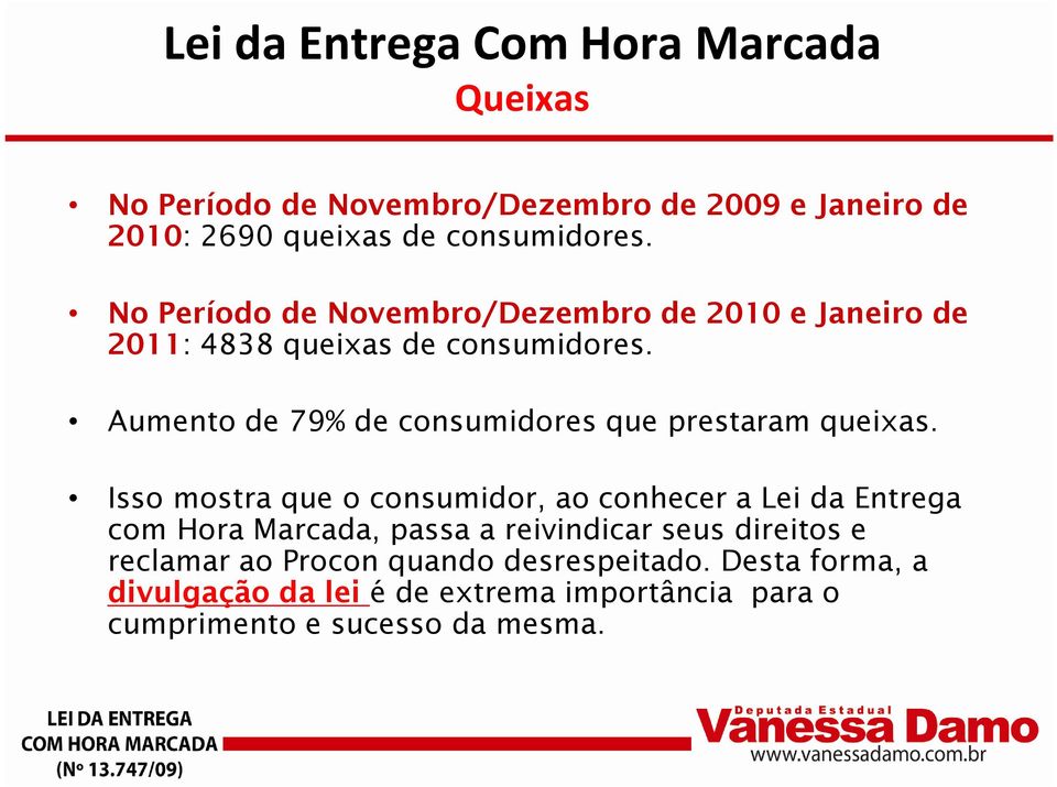 Aumento de 79% de consumidores que prestaram queixas.