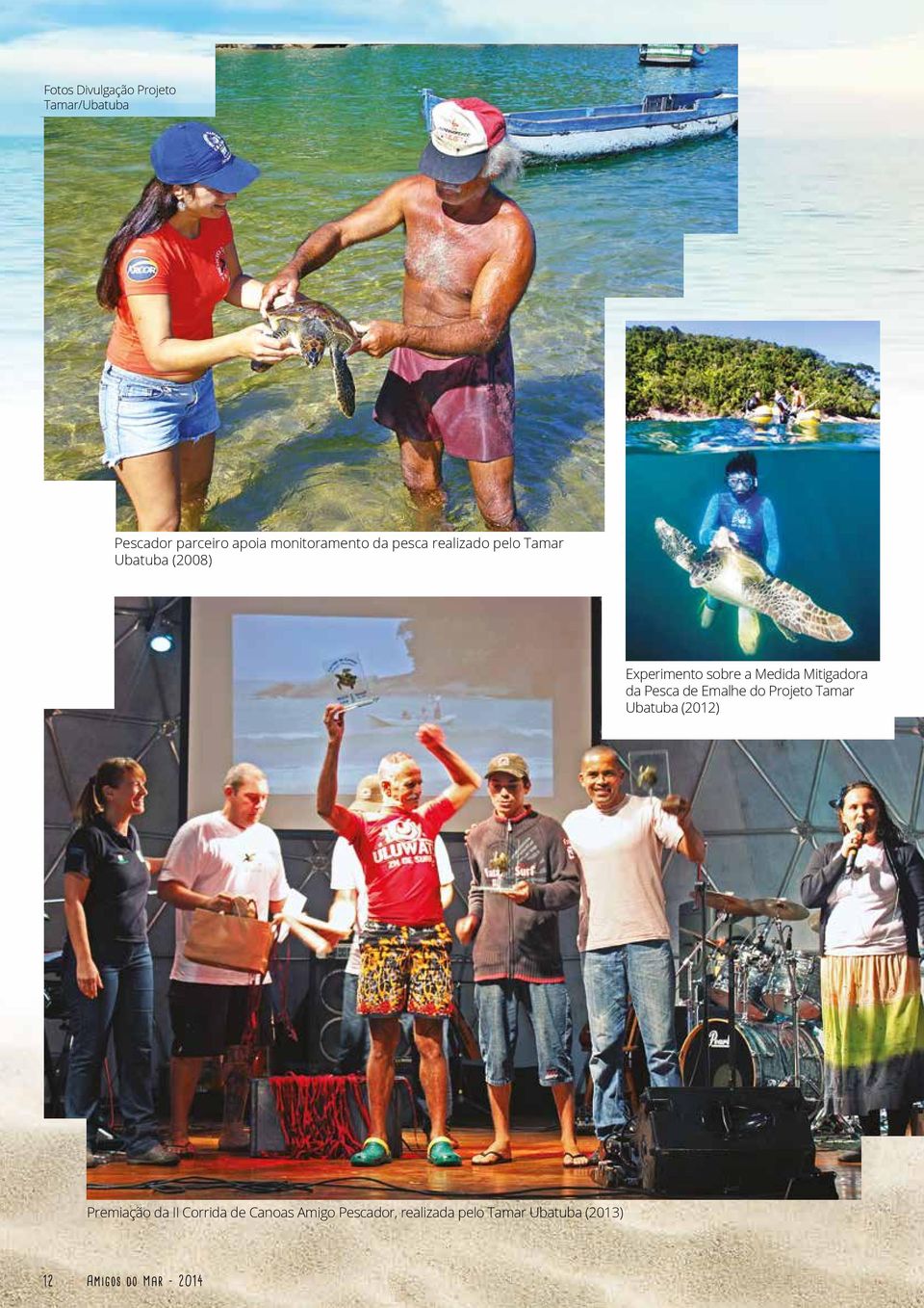 sobre a Medida Mitigadora da Pesca de Emalhe do Projeto Tamar Ubatuba