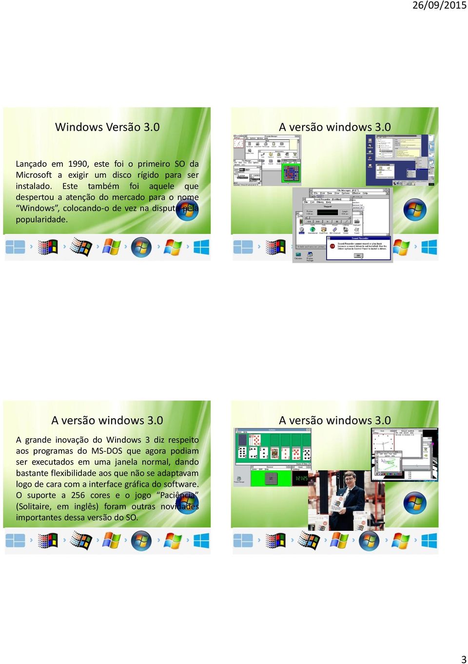0 A versão windows 3.