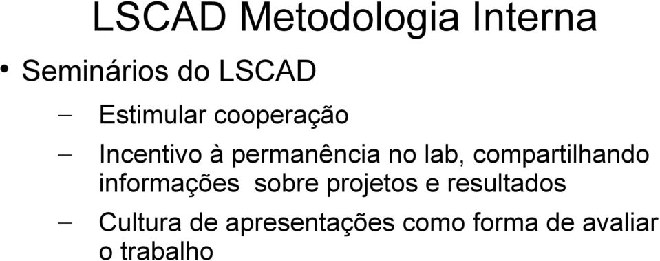 compartilhando informações sobre projetos e