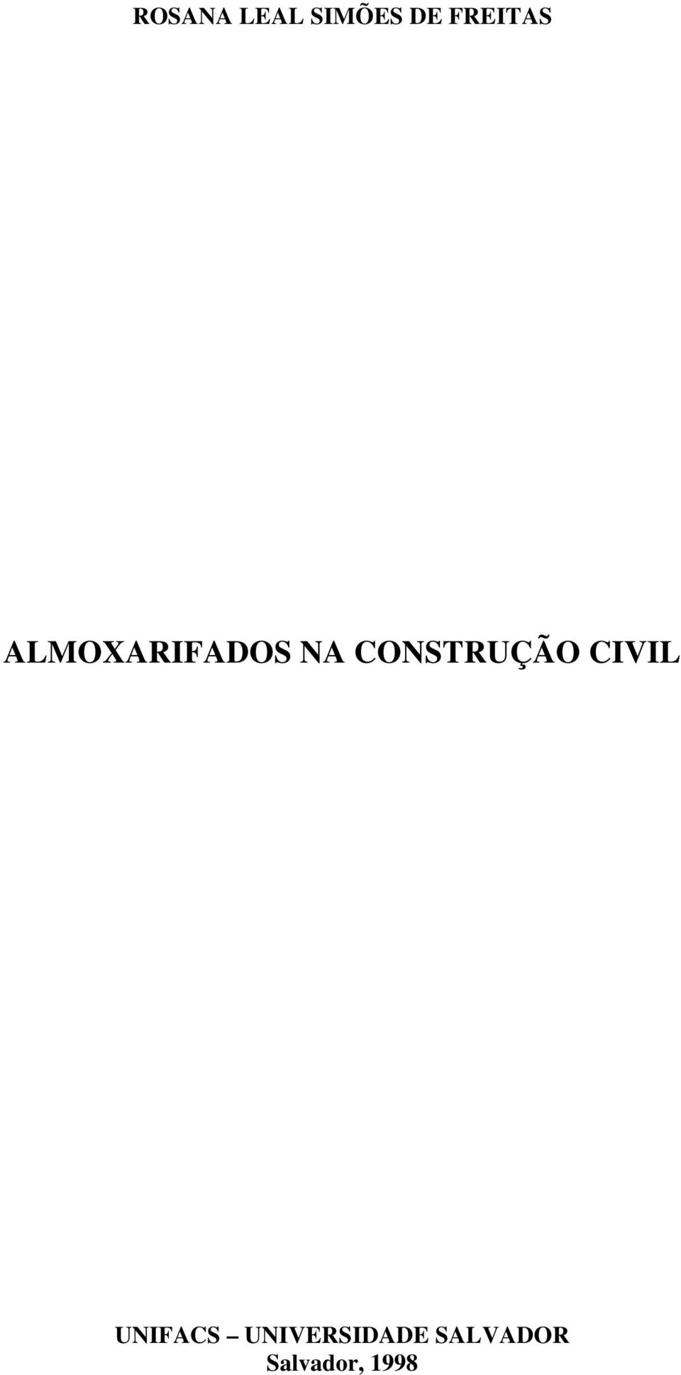 CONSTRUÇÃO CIVIL UNIFACS