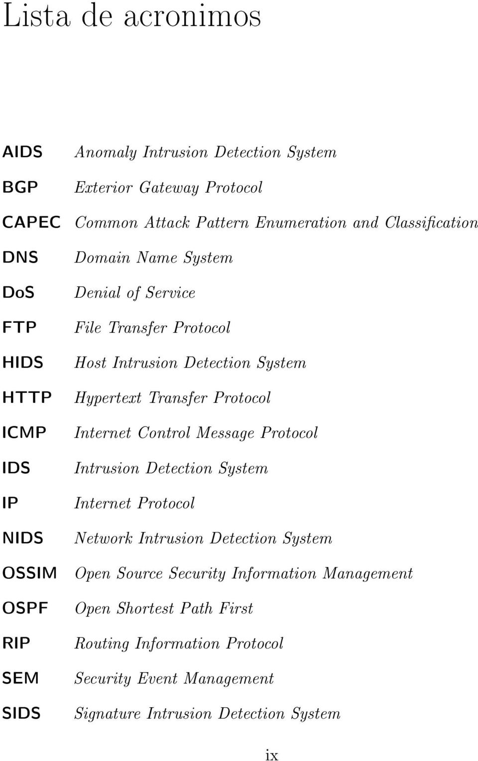 Hypertext Transfer Protocol Internet Control Message Protocol Intrusion Detection System Internet Protocol Network Intrusion Detection System Open