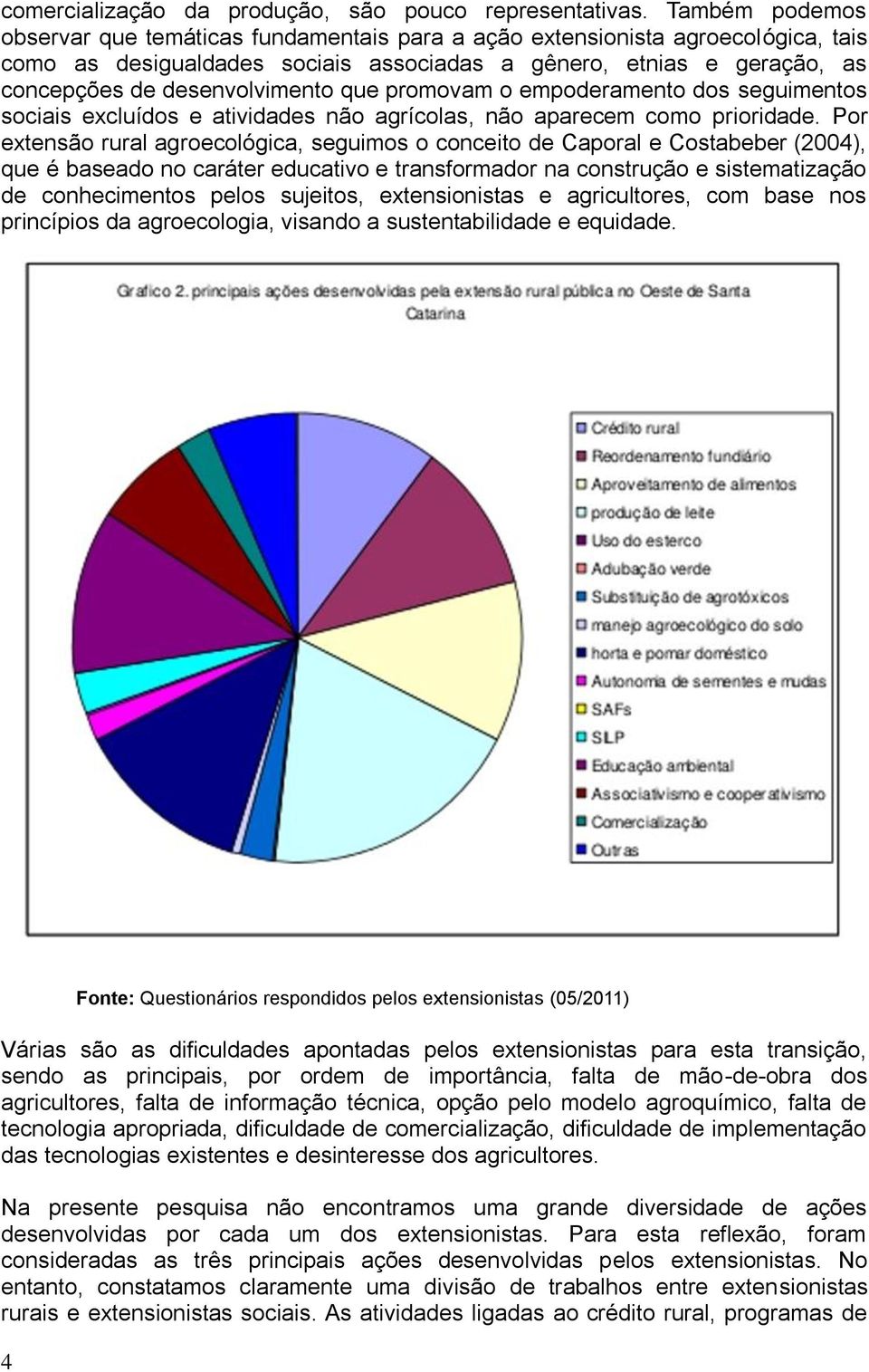 que promovam o empoderamento dos seguimentos sociais excluídos e atividades não agrícolas, não aparecem como prioridade.