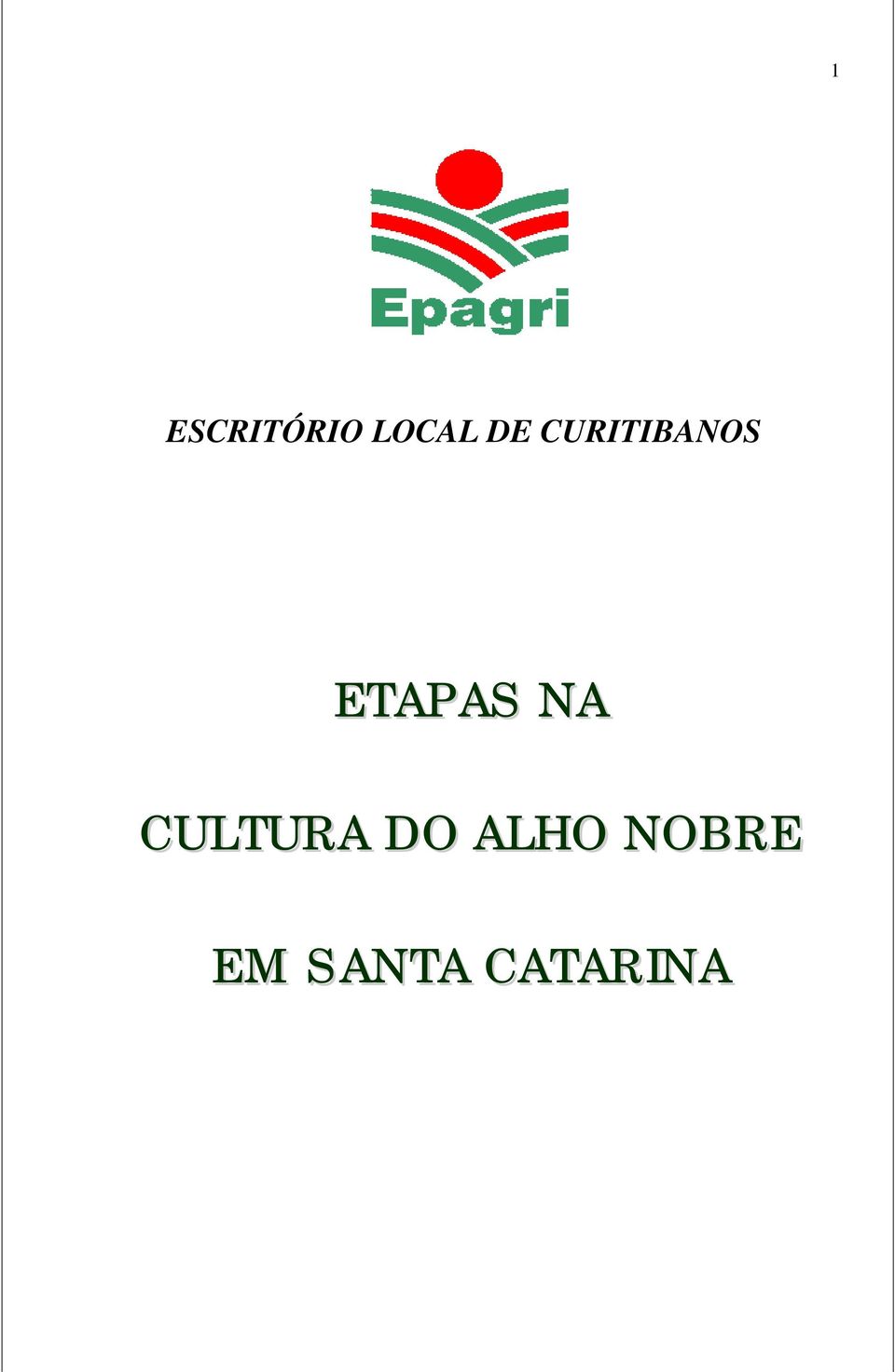 ETAPAS NA CULTURA DO