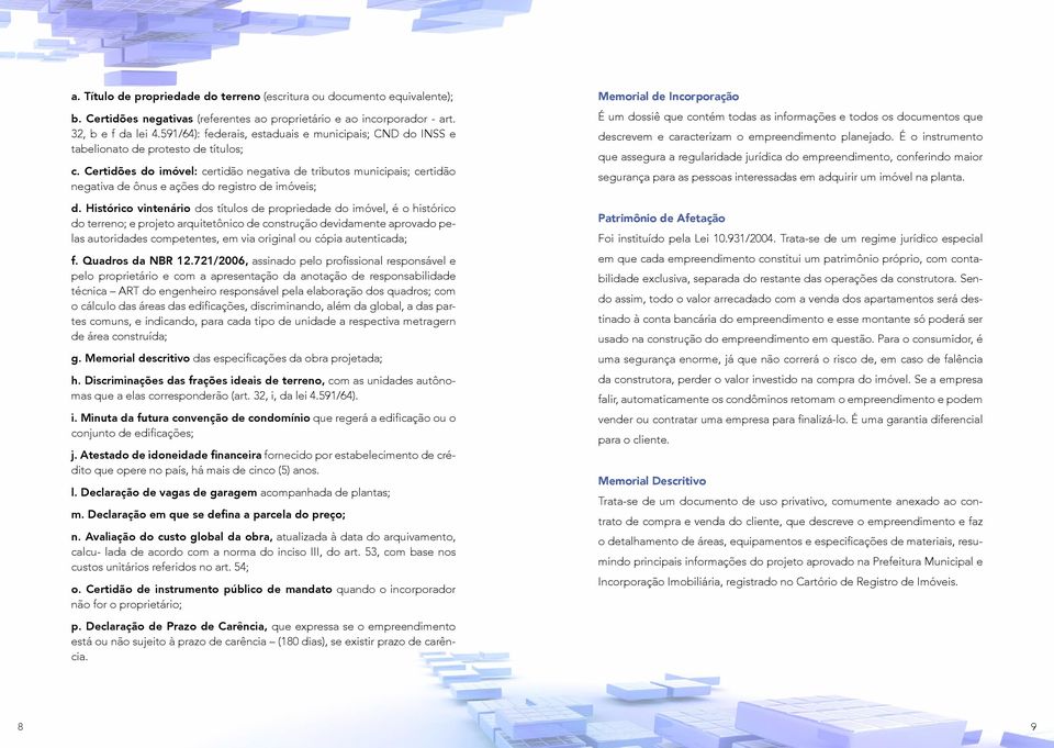 Certidões do imóvel: certidão negativa de tributos municipais; certidão negativa de ônus e ações do registro de imóveis; d.