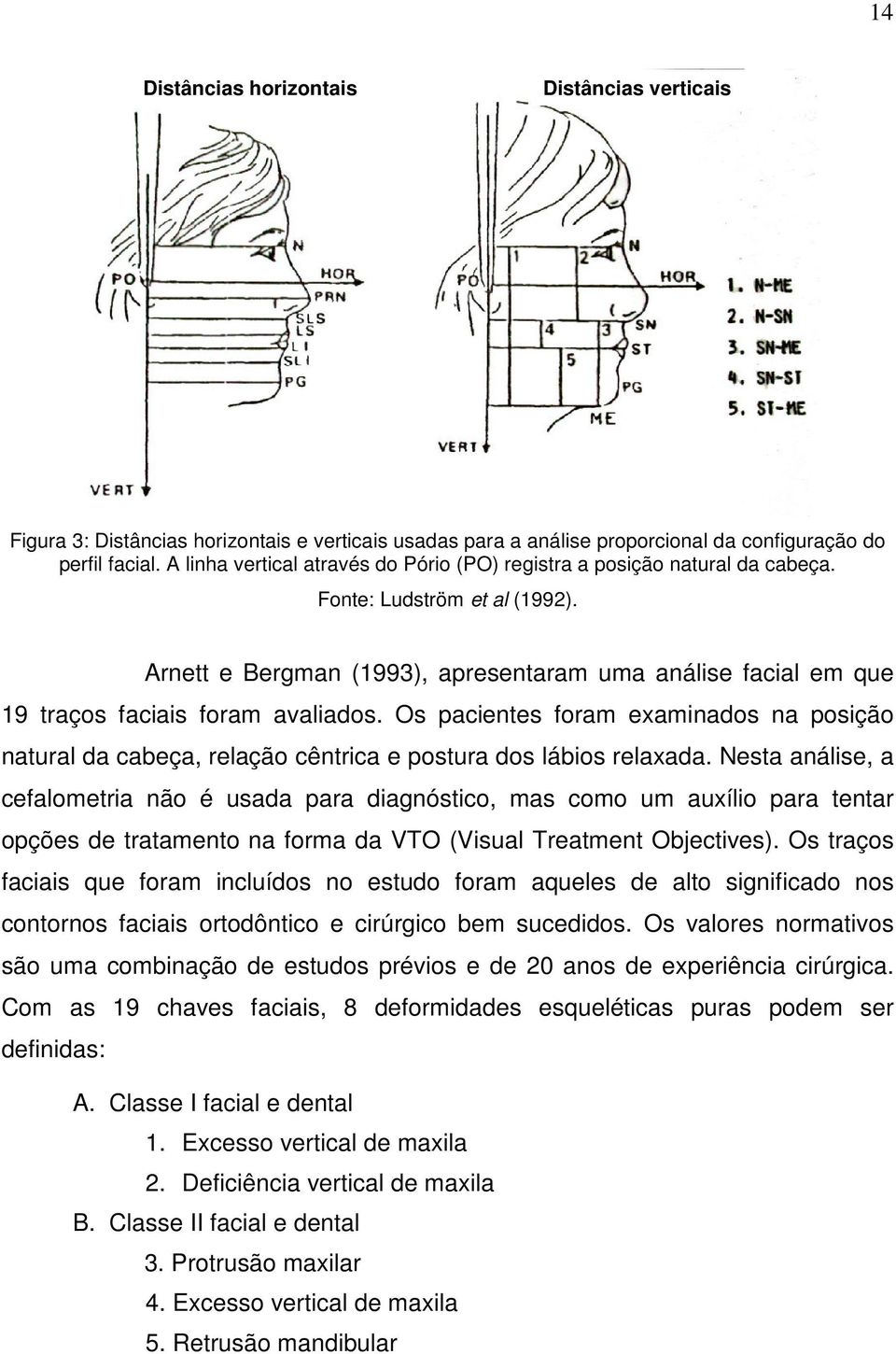 Arnett e Bergman (1993), apresentaram uma análise facial em que 19 traços faciais foram avaliados.