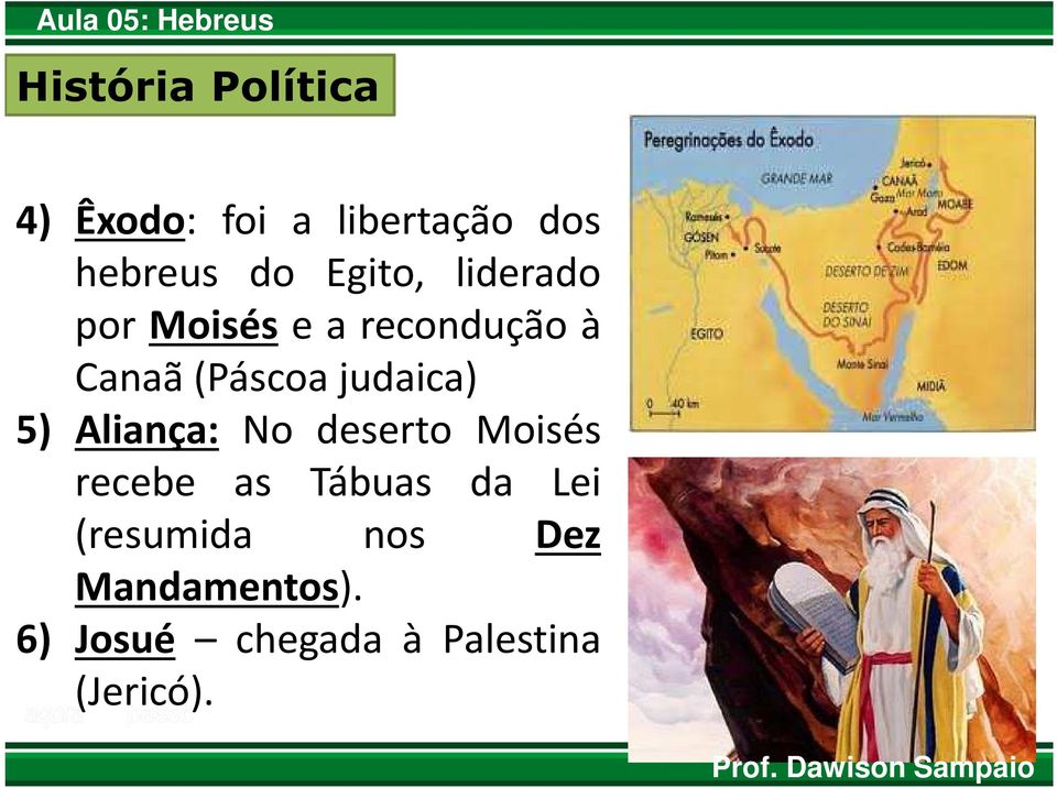 judaica) 5) Aliança: No deserto Moisés recebe as Tábuas da Lei