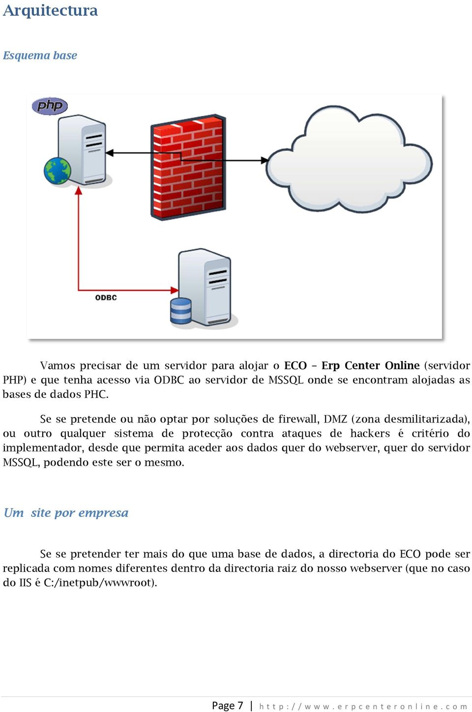 Se se pretende ou não optar por soluções de firewall, DMZ (zona desmilitarizada), ou outro qualquer sistema de protecção contra ataques de hackers é critério do implementador, desde que