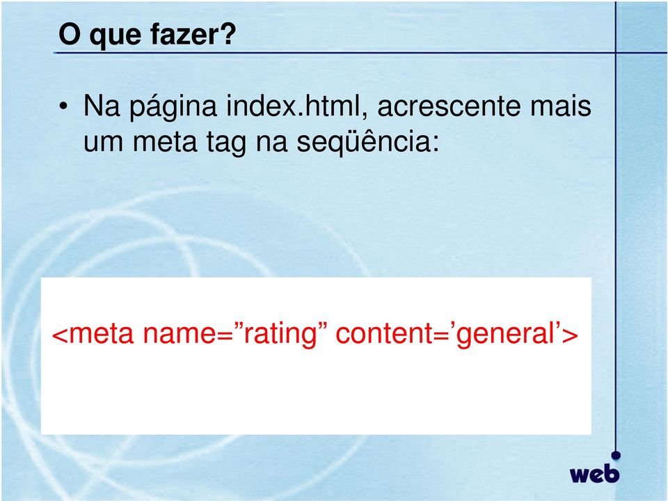 meta tag na seqüência: <meta