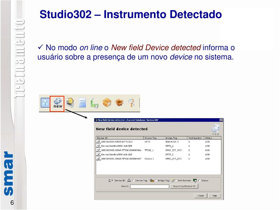 detected informa o usuário sobre a