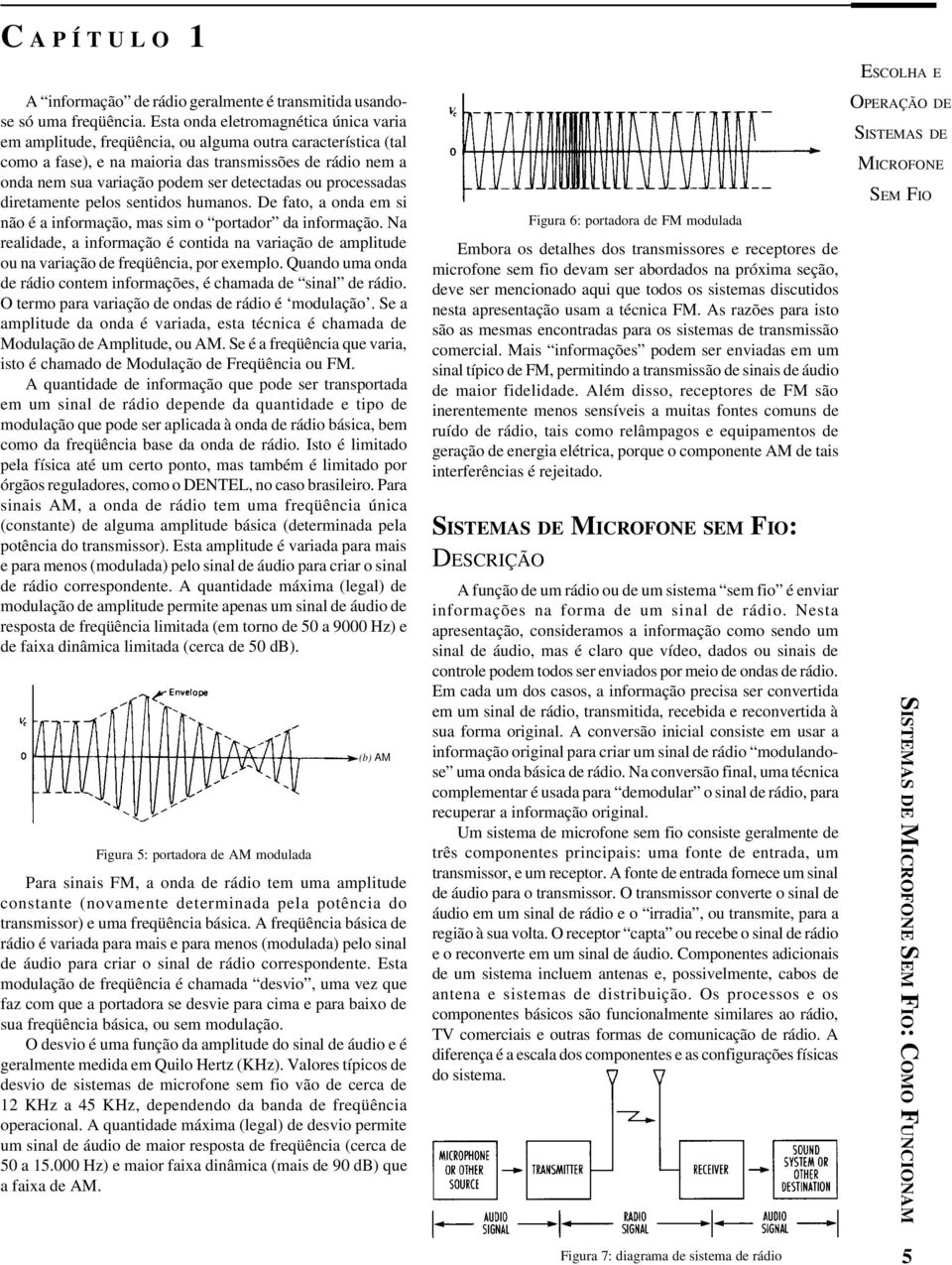 detectadas ou processadas diretamente pelos sentidos humanos. De fato, a onda em si não é a informação, mas sim o portador da informação.