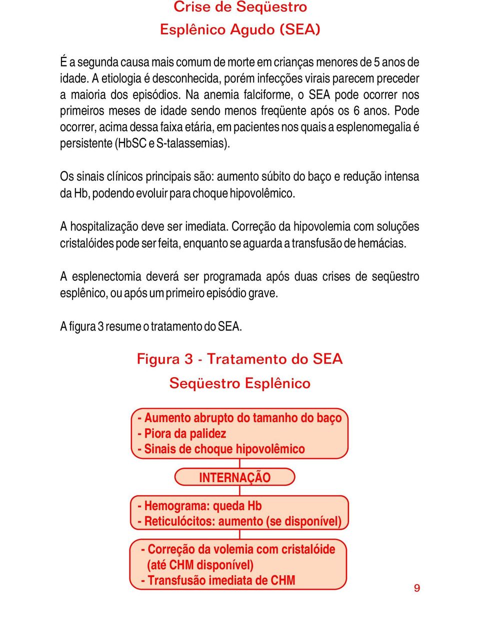 Pode ocorrer, acima dessa faixa etária, em pacientes nos quais a esplenomegalia é persistente (HbSC e S-talassemias).