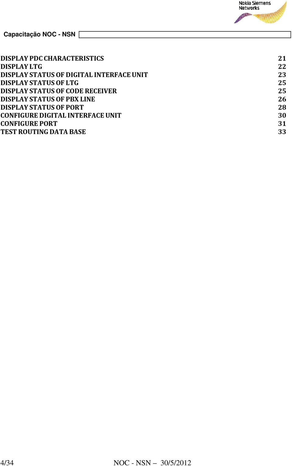 DISPLAY STATUS OF PBX LINE 26 DISPLAY STATUS OF PORT 28 CONFIGURE DIGITAL