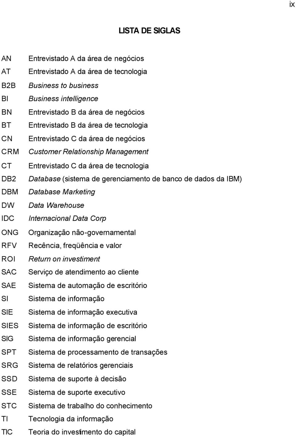 da área de tecnologia Database (sistema de gerenciamento de banco de dados da IBM) Database Marketing Data Warehouse Internacional Data Corp Organização não-governamental Recência, freqüência e valor