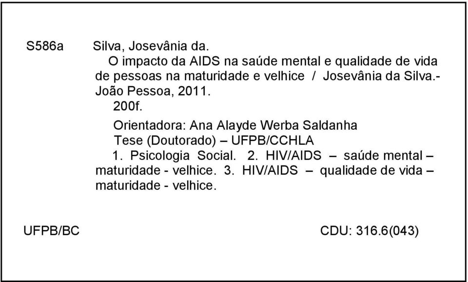 Josevânia da Silva.- João Pessoa, 2011. 200f.