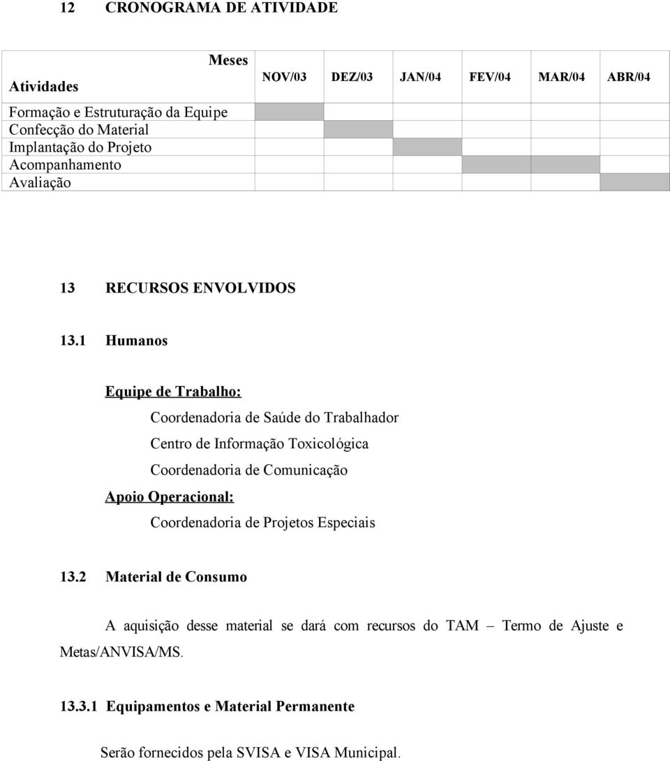 1 Humanos Equipe de Trabalho: Coordenadoria de Saúde do Trabalhador Centro de Informação Toxicológica Coordenadoria de Comunicação Apoio Operacional: