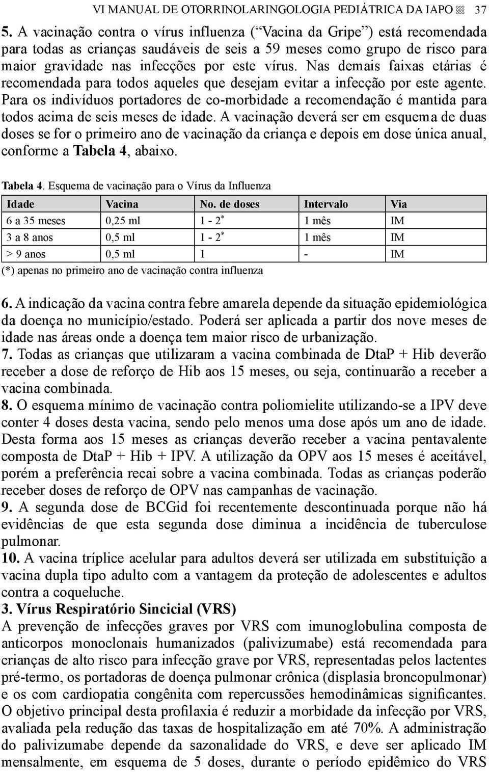 Nas demais faixas etárias é recomendada para todos aqueles que desejam evitar a infecção por este agente.