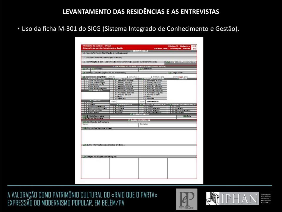 M-301 do SICG (Sistema