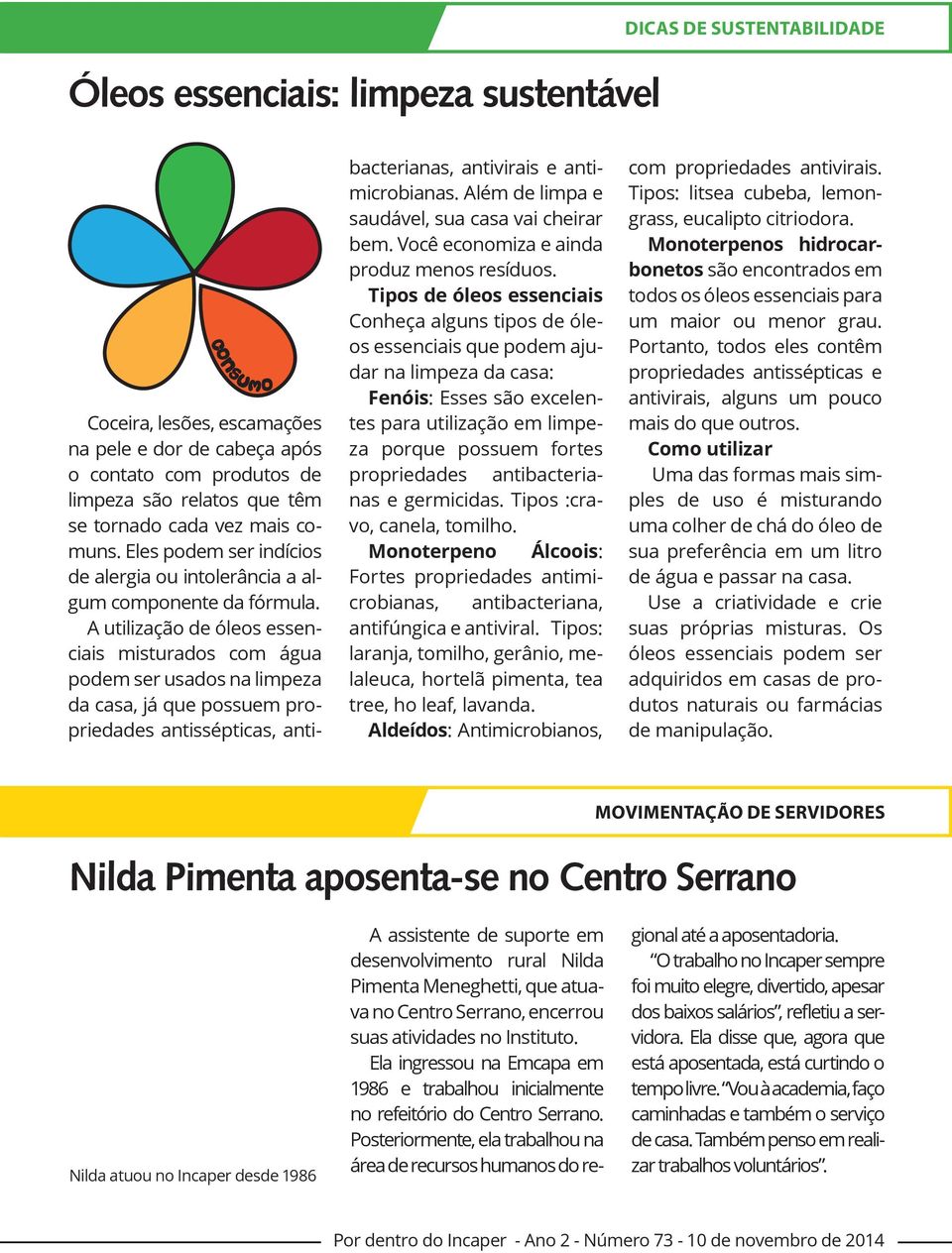 A utilização de óleos essenciais misturados com água podem ser usados na limpeza da casa, já que possuem propriedades antissépticas, antibacterianas, antivirais e antimicrobianas.