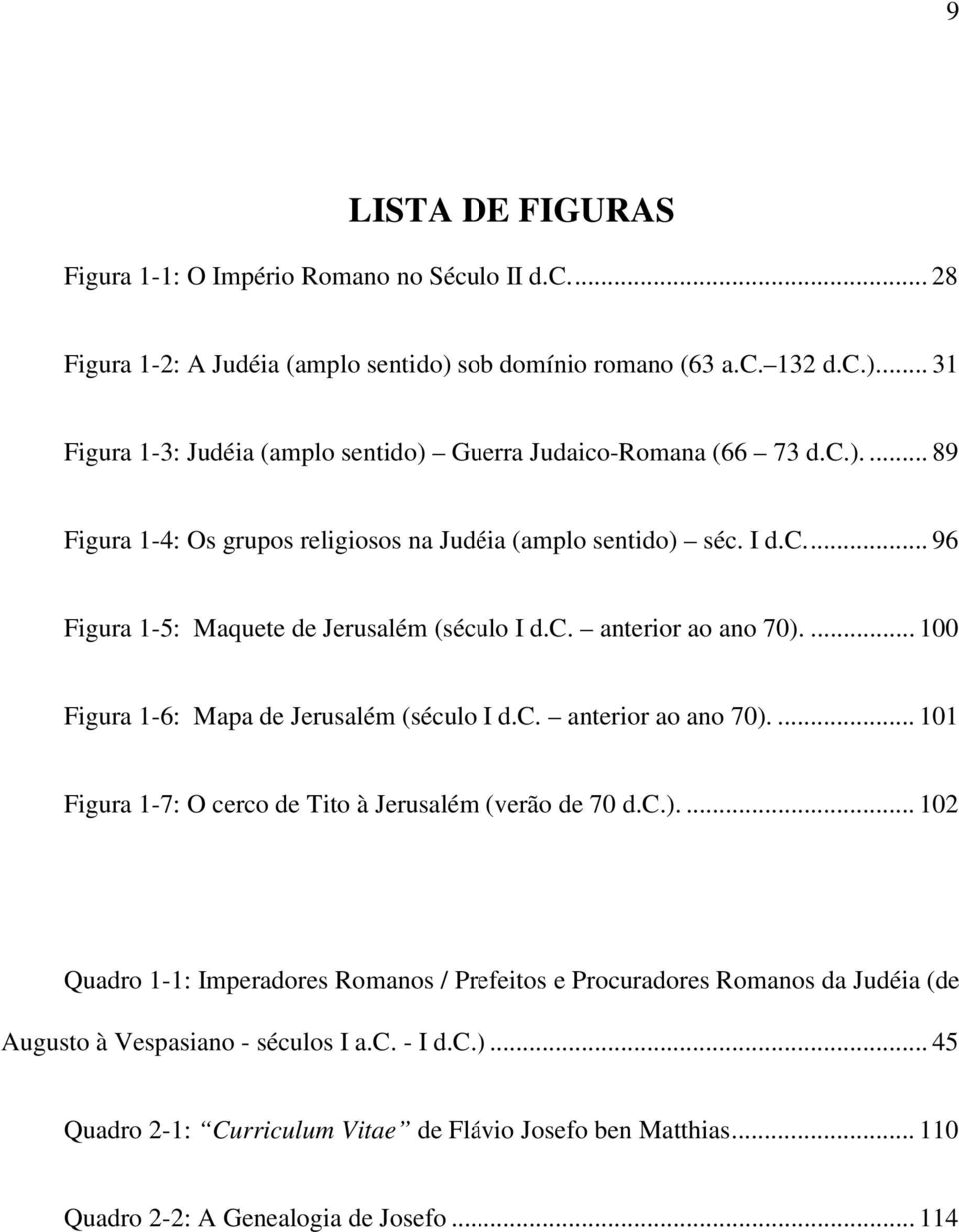 ... 100 Figura 1-6: Mapa de Jerusalém (século I d.c. anterior ao ano 70).