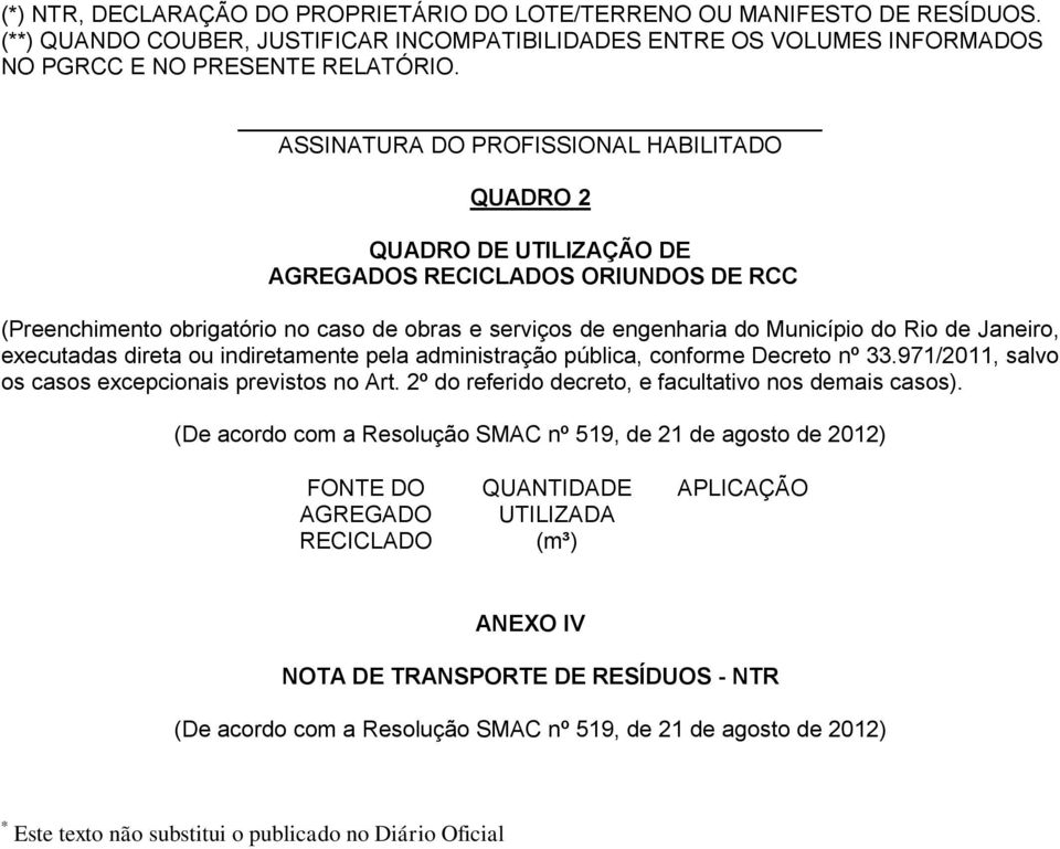 ou indiretamente pela administração pública, conforme ecreto nº 33.971/2011, salvo os casos excepcionais previstos no rt. 2º do referido decreto, e facultativo nos demais casos).