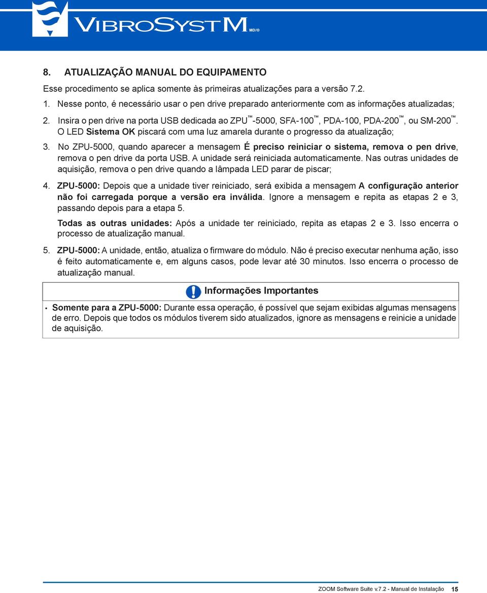 O LED Sistema OK piscará com uma luz amarela durante o progresso da atualização; 3.