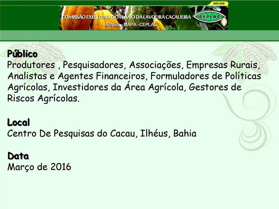 Riscos Agrícolas.