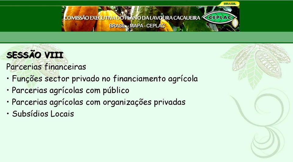 financiamento agrícola Parcerias agrícolas com
