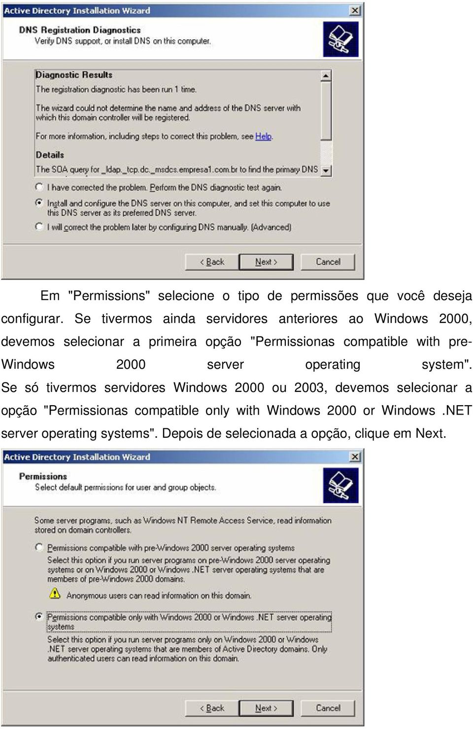 compatible with pre- Windows 2000 server operating system".