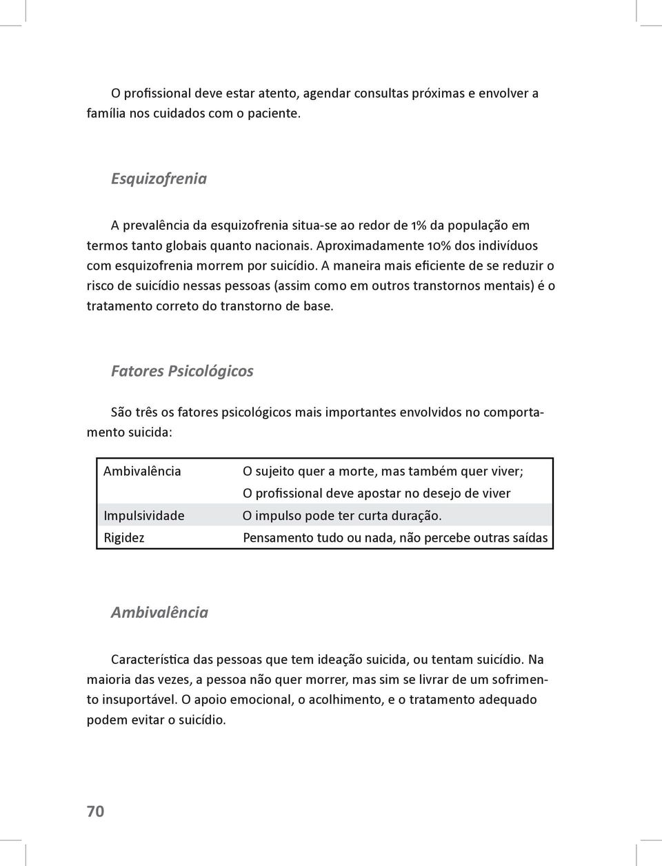 A maneira mais e ciente de se reduzir o risco de suicídio nessas pessoas (assim como em outros transtornos mentais) é o tratamento correto do transtorno de base.