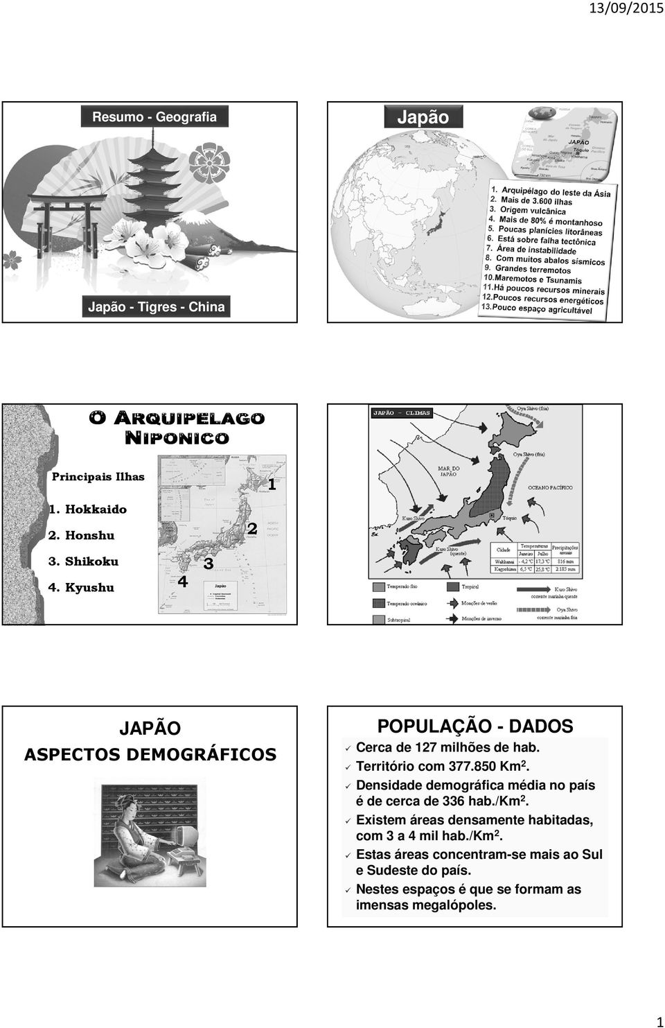 Território com 377.850 Km 2. Densidade demográfica média no país é de cerca de 336 hab./km 2.