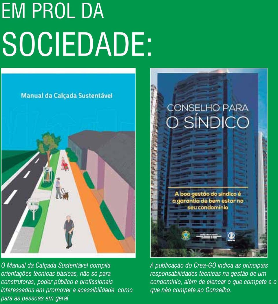 acessibilidade, como para as pessoas em geral A publicação do Crea-GO indica as principais