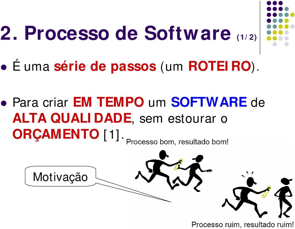 Para criar EM TEMPO um SOFTWARE de ALTA