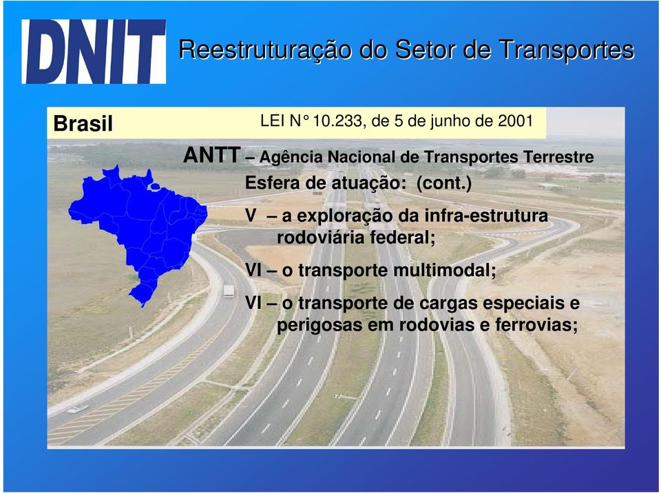 Terrestre Esfera de atuação: (cont.