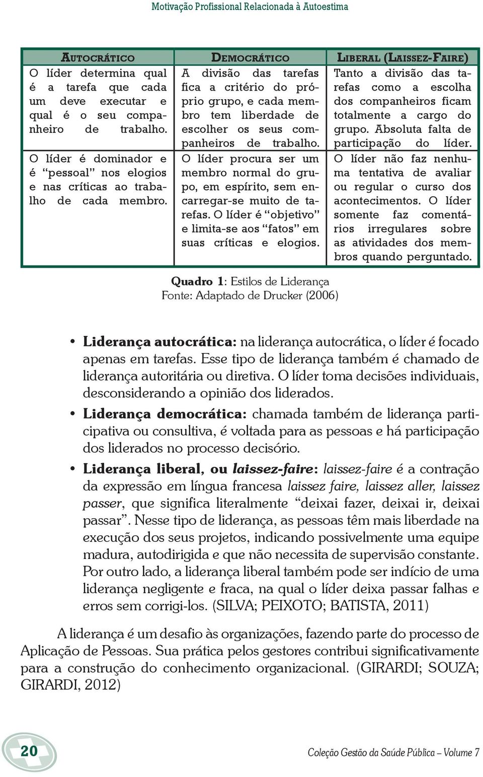 Absoluta falta de bro tem liberdade de totalmente a cargo do panheiros de trabalho. participação do líder. O líder é dominador e é pessoal nos elogios e nas críticas ao trabalho de cada membro.