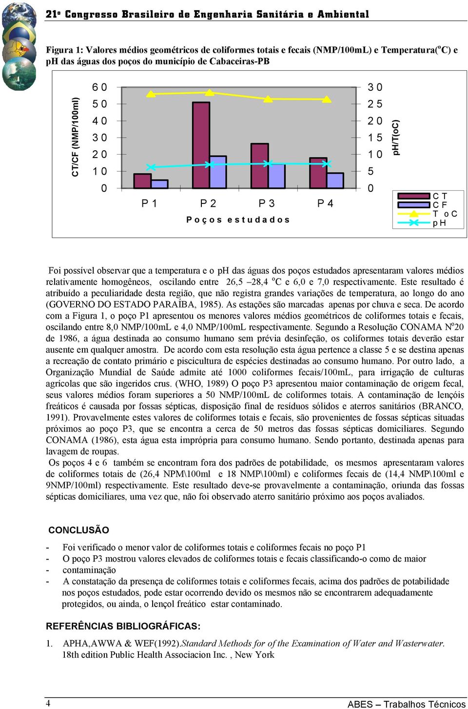 oscilando entre 26,5 28,4 o C e 6,0 e 7,0 respectivamente.