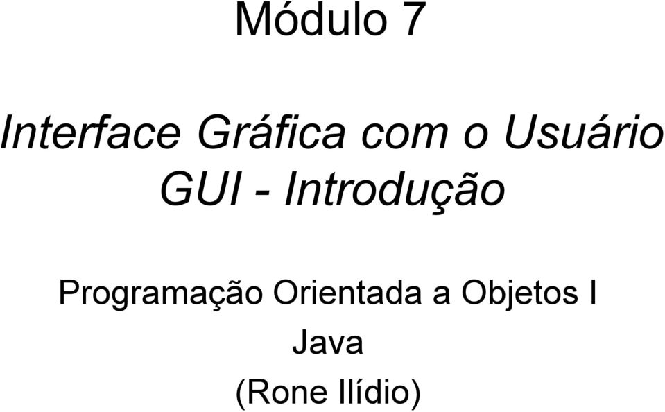 Introdução Programação