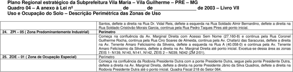 Vidal Reis, deflete a esquerda na Rua Soldado Almir Bernardino, deflete a direita na Rua Soldado Cristóvão Morais Garcia, continua pela Rua Pedro Taques Pires até ponto inicial. 24.