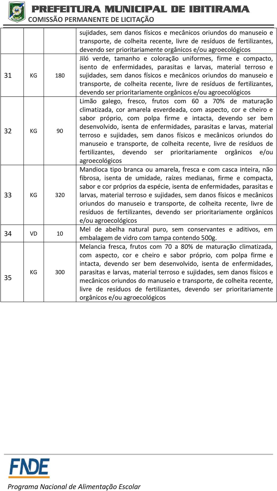 oriundos do manuseio e transporte, de colheita recente, livre de resíduos de fertilizantes, devendo ser prioritariamente orgânicos e/ou Limão galego, fresco, frutos com 60 a 70% de maturação