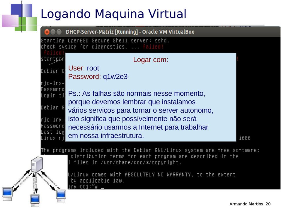 vários serviços para tornar o server autonomo, isto significa que possívelmente