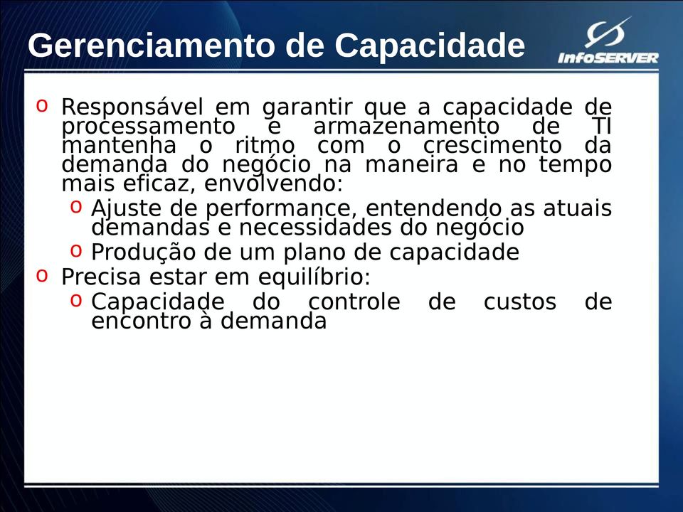 envolvendo: o Ajuste de performance, entendendo as atuais demandas e necessidades do negócio o Produção